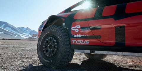 porsche 911 prototype on big off road tires