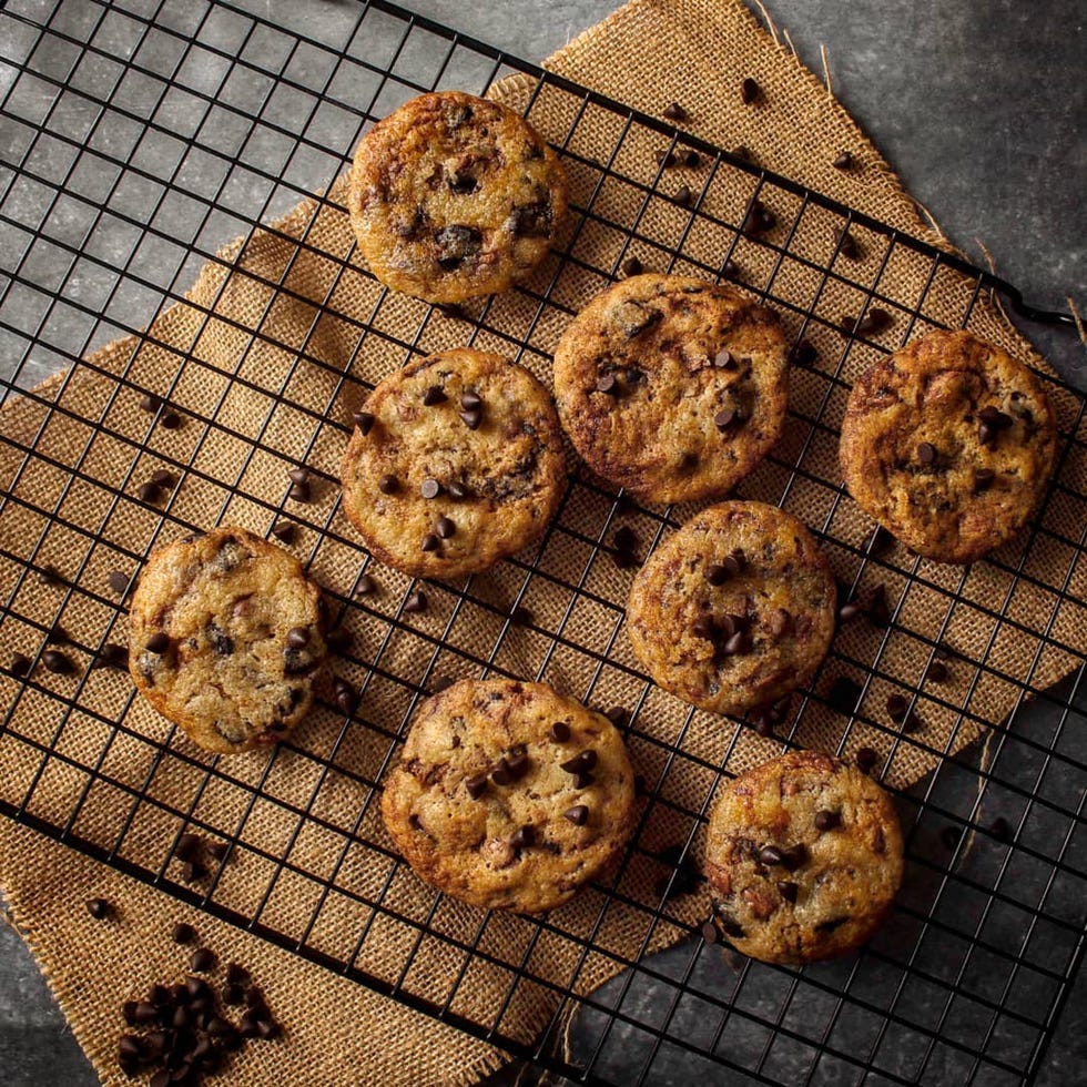 high angle view of cookies