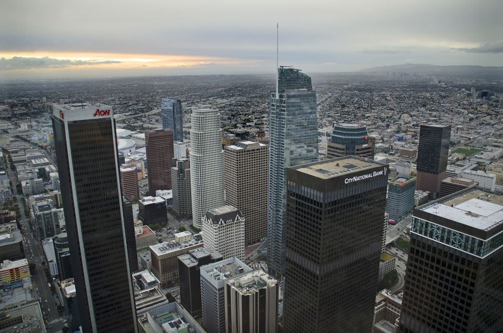 High Angle View of Downtown Los Angeles