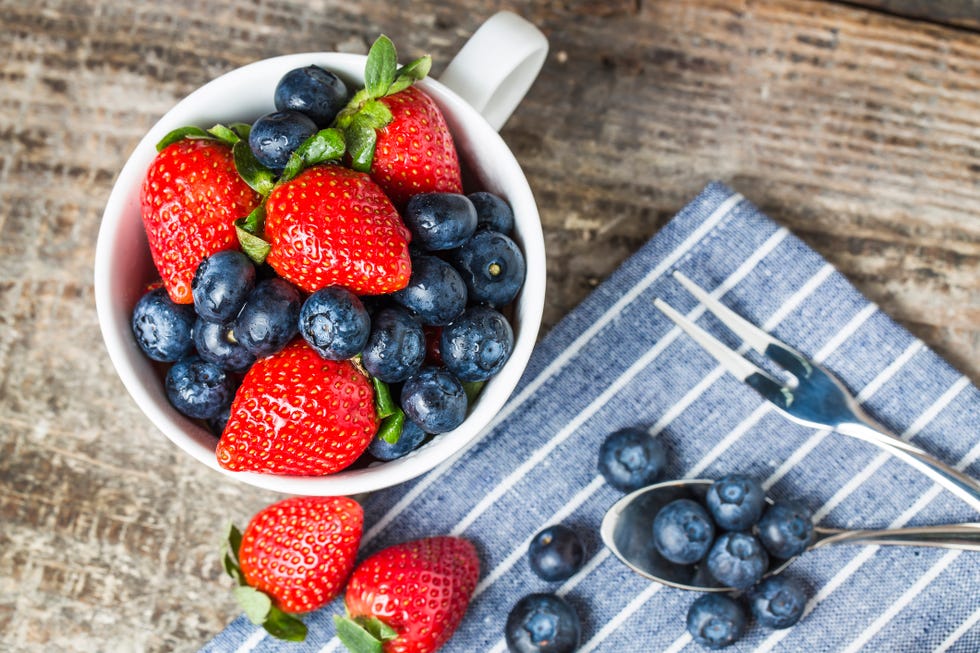 high angle view of fruits in bowl on table