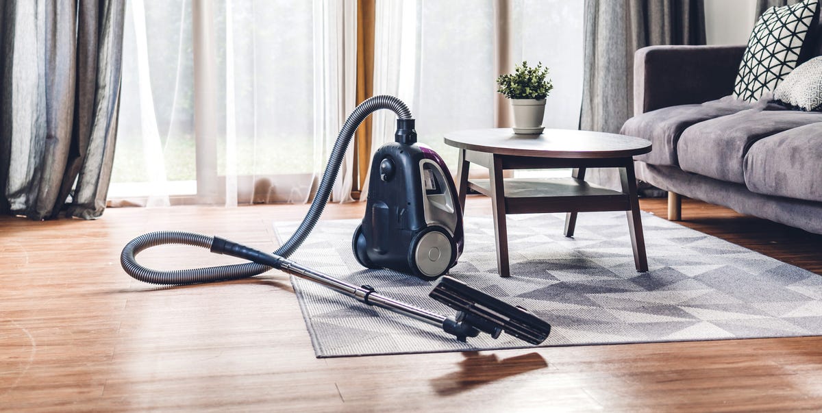 high angle view of vacuum cleaner at home