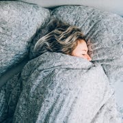 High Angle View Vie Of Woman Sleeping On Bed high angle view vie of woman sleeping on bed