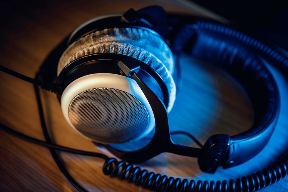 an image of a pair of wired headphones for mastering audio