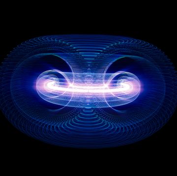 high energy particles flow through a tokamak or doughnut shaped device antigravity, magnetic field, nuclear fusion, gravitational waves and spacetime concept