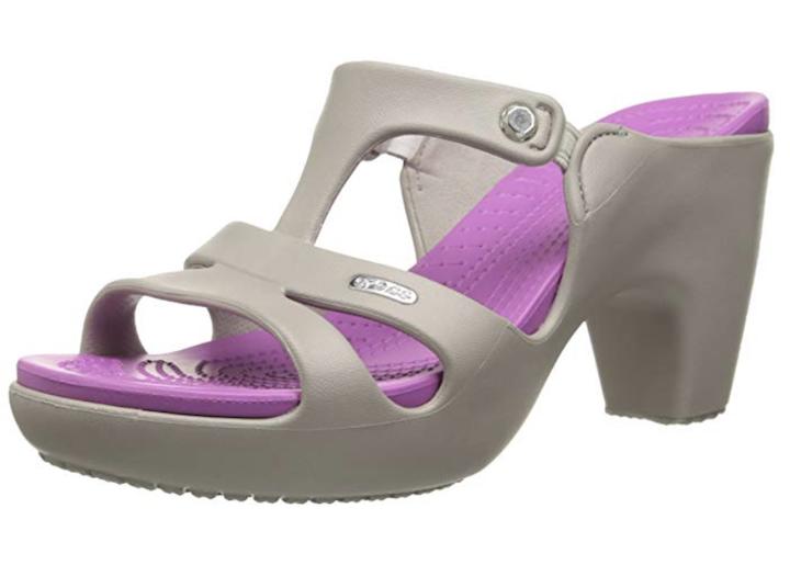Crocs Lina Wedge Heels Women's Size 6 Brown Slip On Closed Toe Shoes | eBay