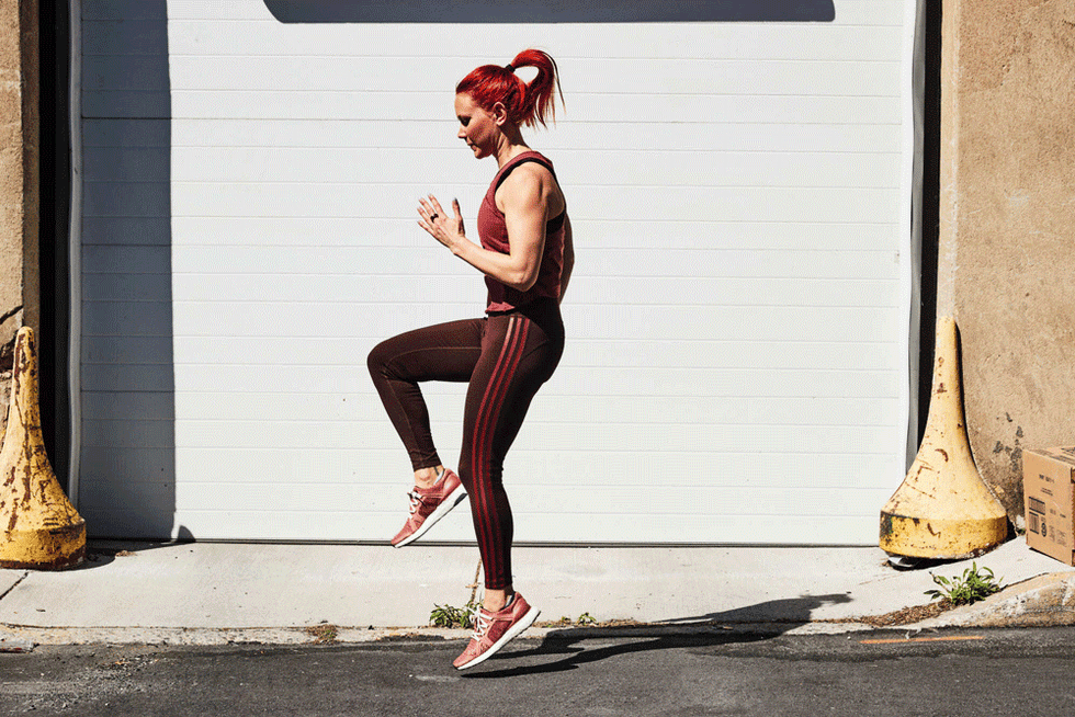 gif of a runner doing high knees