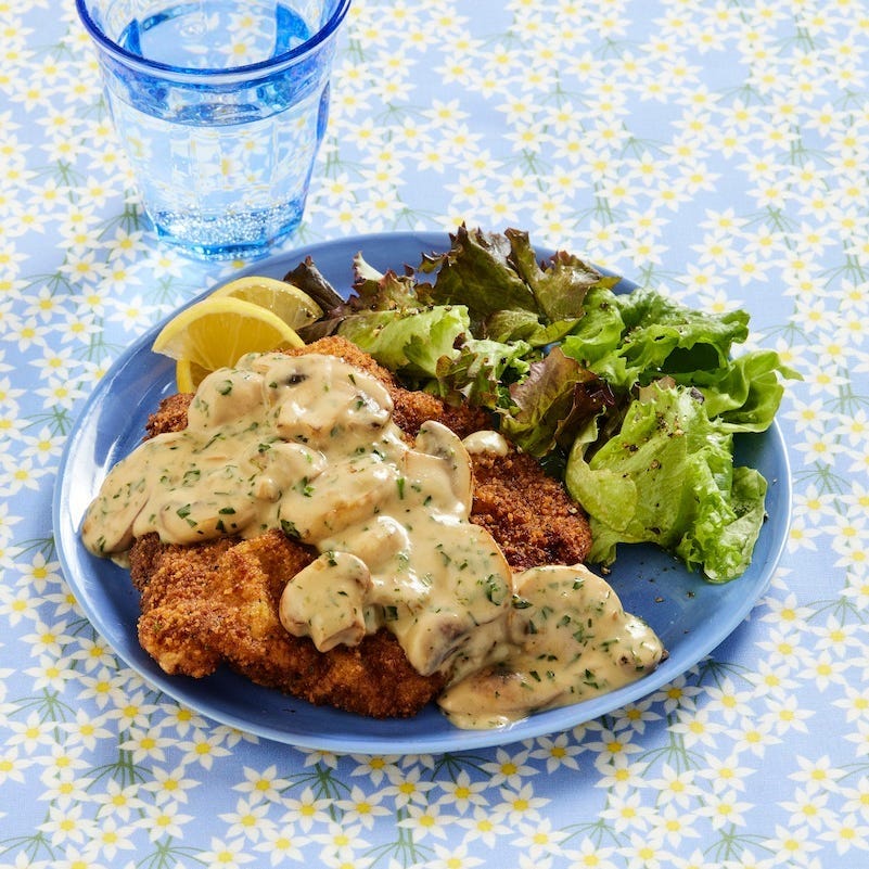 pork schnitzel high protein dinner