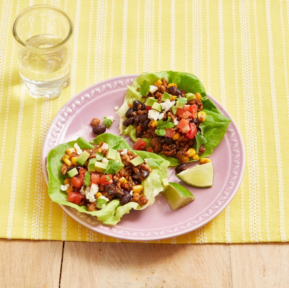 turkey taco lettuce wraps high protein dinner