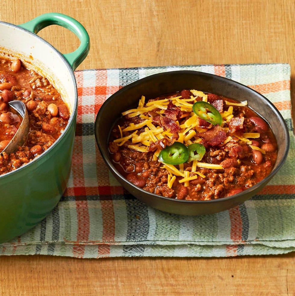 beef and bean chili high protein dinner