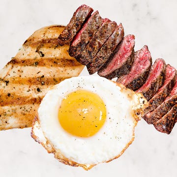 eggs steak and grilled chicken eggs steak and grilled chicken