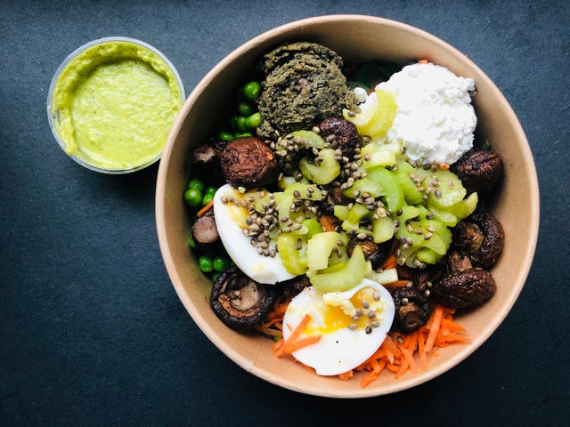 high protein salad bowl