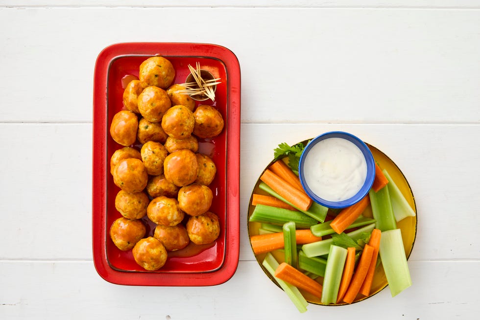 high protein snacks buffalo chicken meatballs