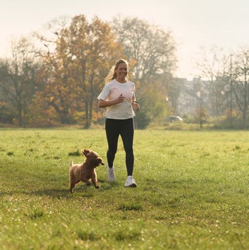 Sophie Raworth running with her dog sophie raworth running with her dog