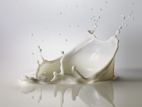 High speed image of splashing milk