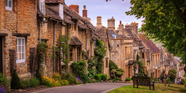 High Street at Burford, Oxfordshire, England