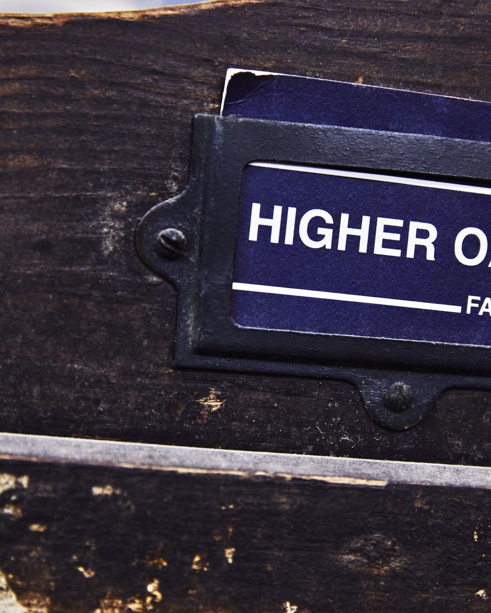 a label for higher oak farm