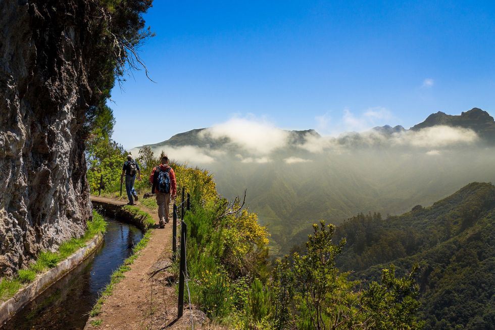 Wandelaars op het eiland Madeira Portugal