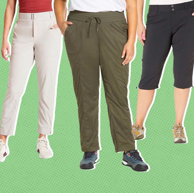 BALEAF Womens Walking Crop XL Green Zip-Pockets Active Capris Pants Elastic