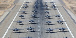 hill air force base's fighter wings fly dozens of f 35a fighters in combat exercise in utah