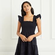 a model wears a hill house home nap dress in a roundup of the best hill house home black friday deals 2022