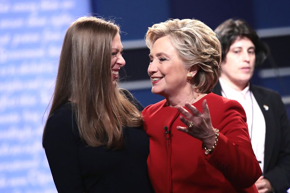 hillary and chelsea clinton after the presidential debate in 2016