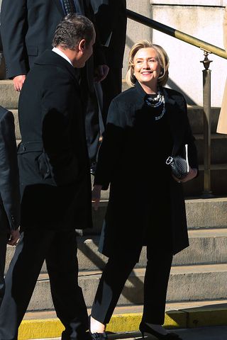 Hillary Clinton​ at Oscar de la Renta's funeral.