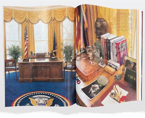 the clinton era white house designed by kaki hockersmith, as seen in house beautiful's march 1994 issue