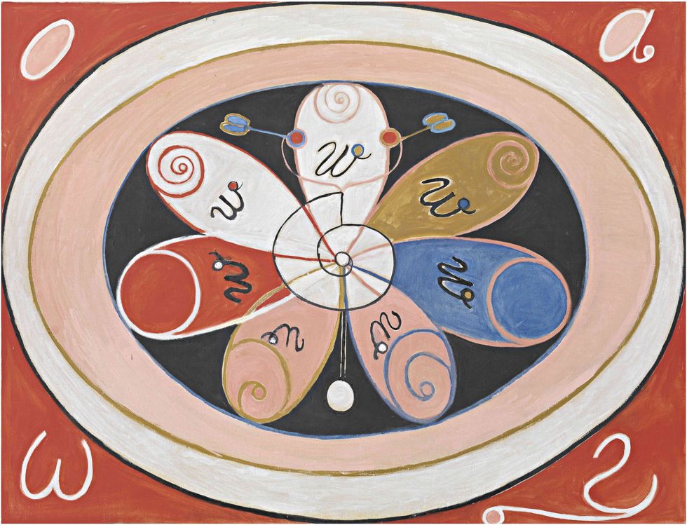 the evolution, the wus seven pointed star series, group vi, no15 by hilma af klint, 1908