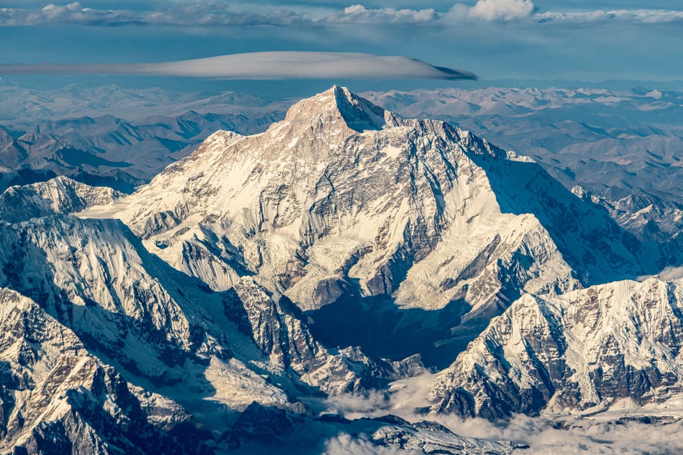 Himalayan peaks seen on the flight from Kathmandu to Paro, Bhutan