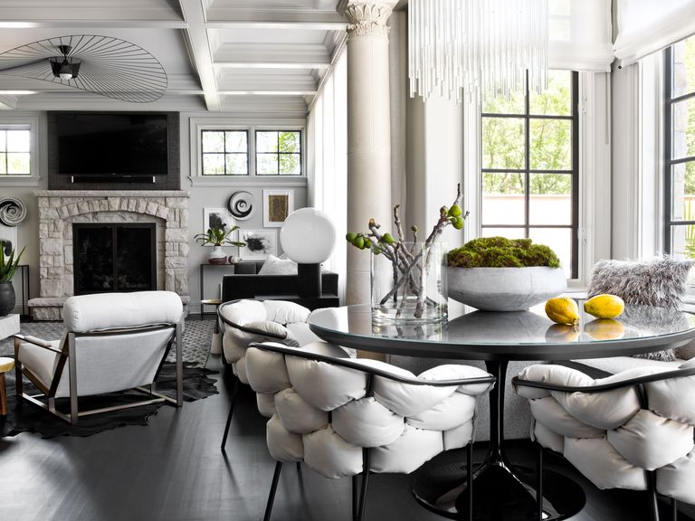 House Tour: A Hinsdale, Illinois Home - Black And White Room Decor