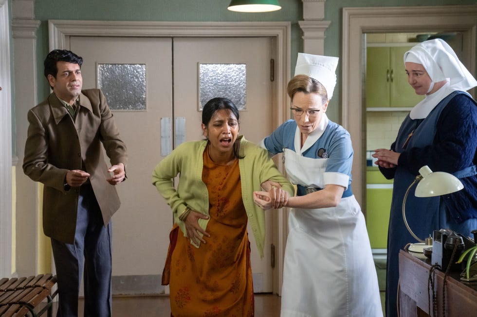 hiral varsani, laura main, rebecca getherings, call the midwife, season 12, episode 1