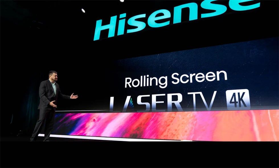hisense rollable laser tv