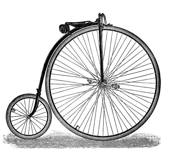 historical illustration of velocipede