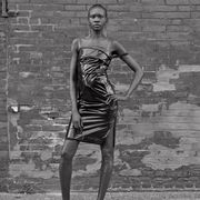 Dress, Shoulder, Monochrome, Human leg, Photograph, Joint, Monochrome photography, Style, Black-and-white, Waist, 