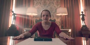 the handmaid's tale    "mayday"   episode 313    with her plan in place, june reaches the point of no return on her bold strike against gilead and must decide how far she's willing to go serena joy and commander waterford attempt to find their way forward in their new lives june elisabeth moss, shown photo by jasper savagehulu