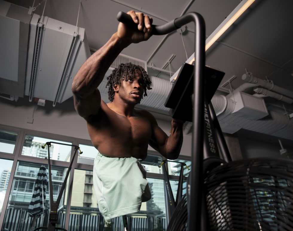 zion clark photographed during a workout at fit gym in san diego, ca on friday, , october 22, 2021photo by sandy huffaker