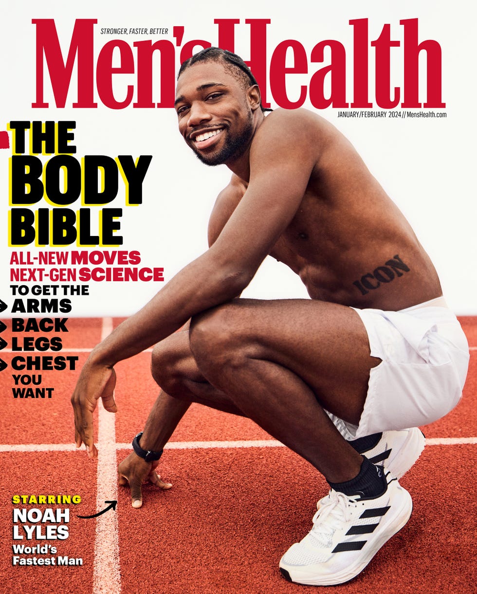 mens health january february 2024 cover noah lyles