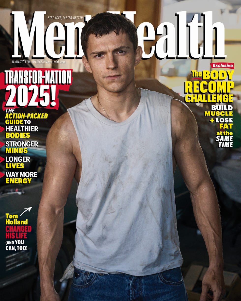 tom holland mens health january february 2025 cover