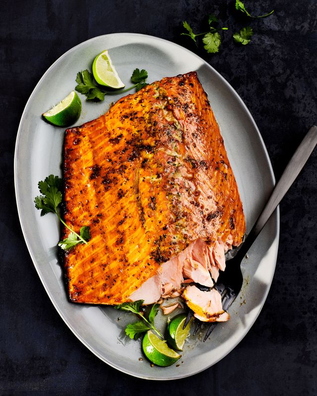 jerk salmon recipe farmed fish men's health magazine