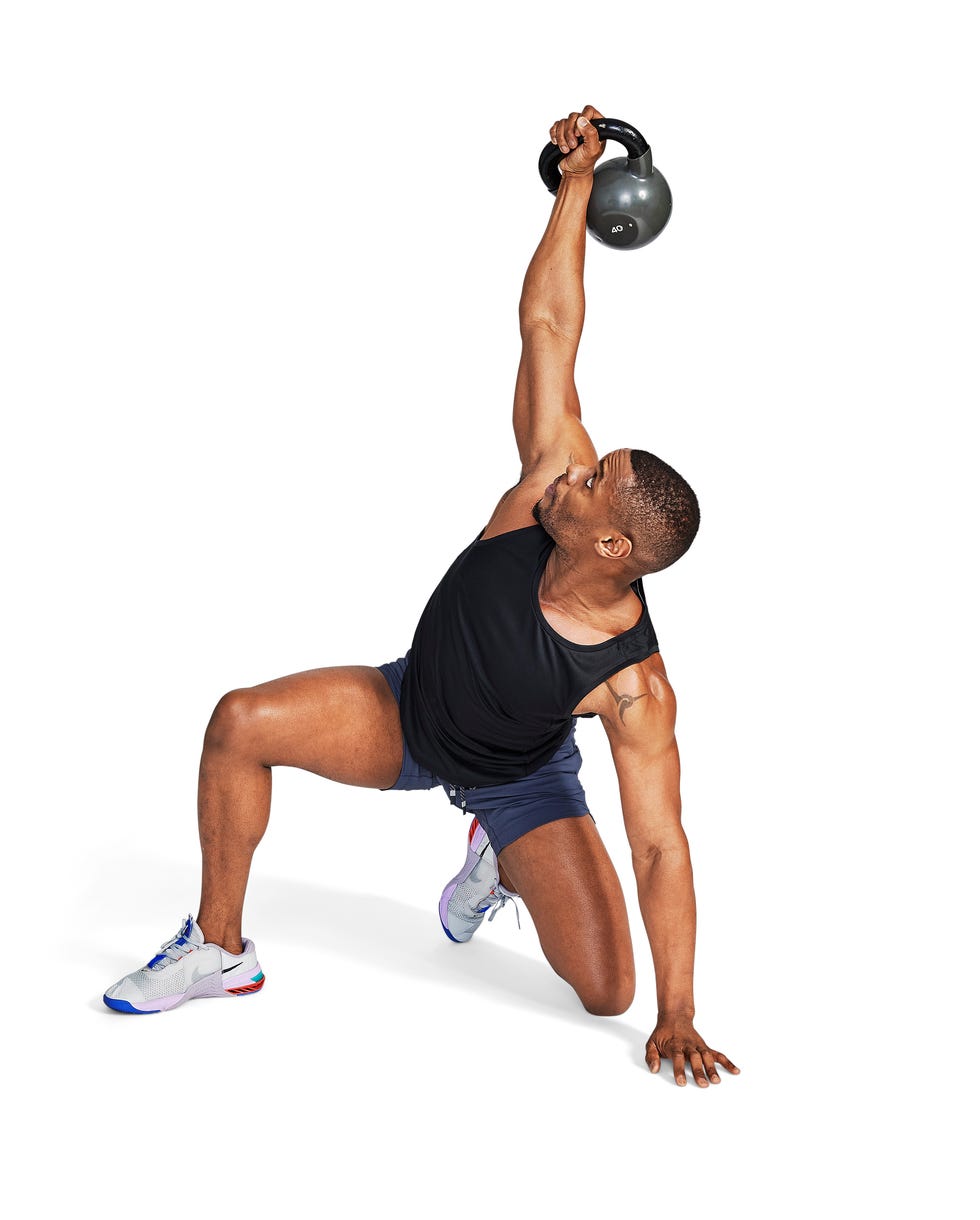 The Half-Kneeling Kettlebell Snatch to Windmill Builds Strong Abs