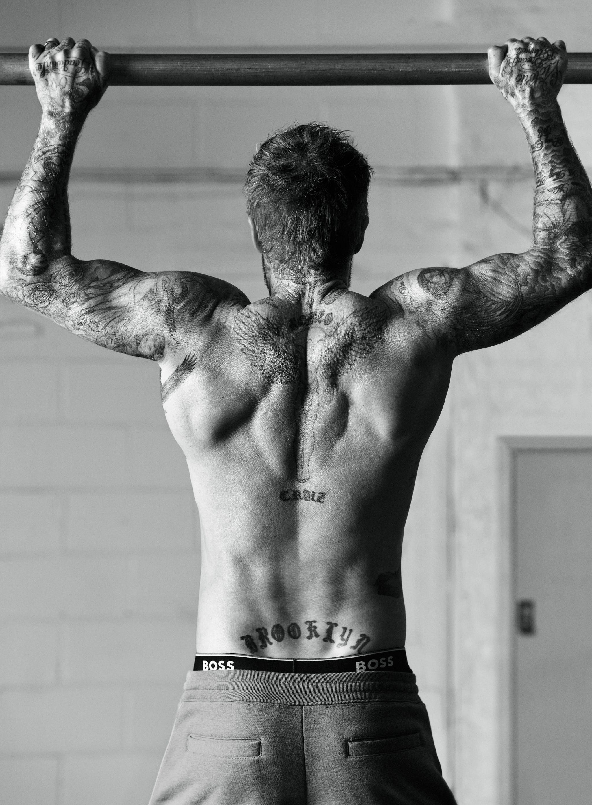 david beckham track pants by dior underwear by boss one bodywear sneakers by beckham x boss socks by falke