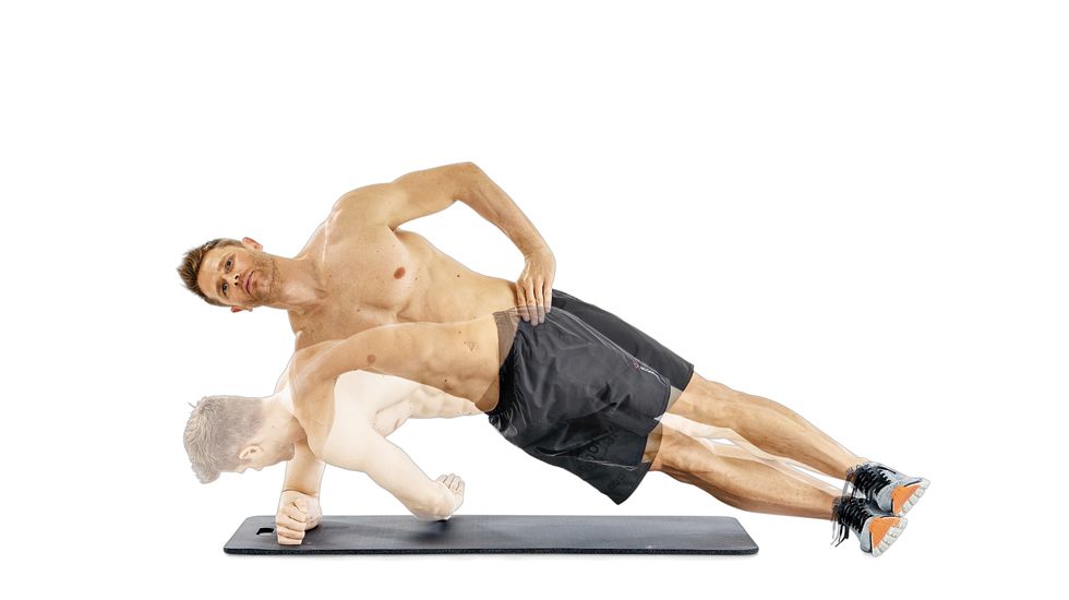 coreconditioning superset side plank with rotation