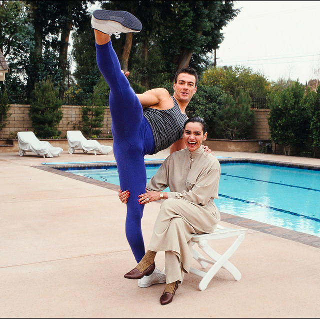 jcvd with wife