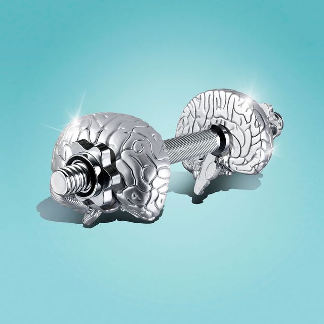 barbell with weights that look like brains