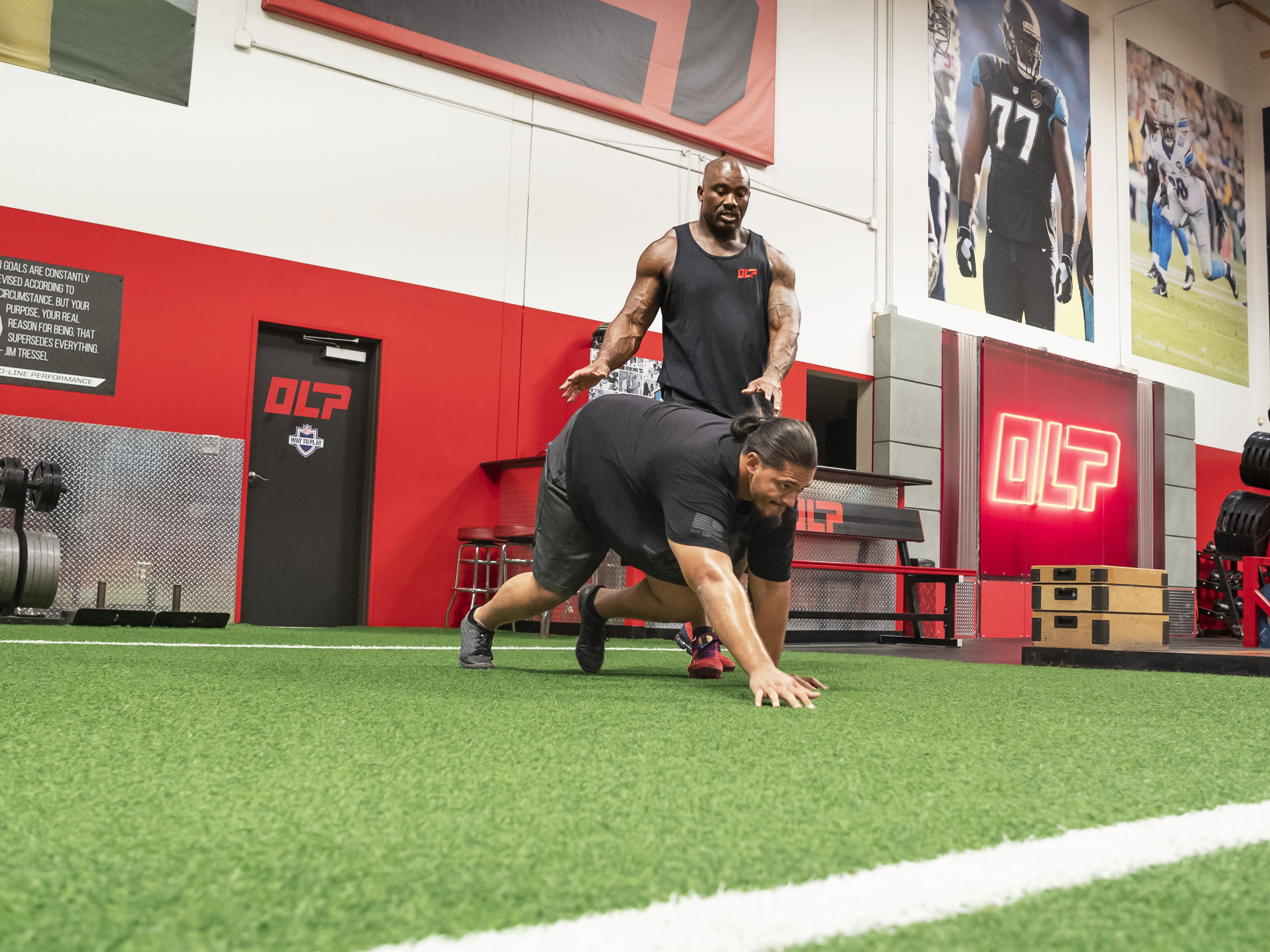 The Secret Offseason Camp Where NFL Linemen Get in Shape