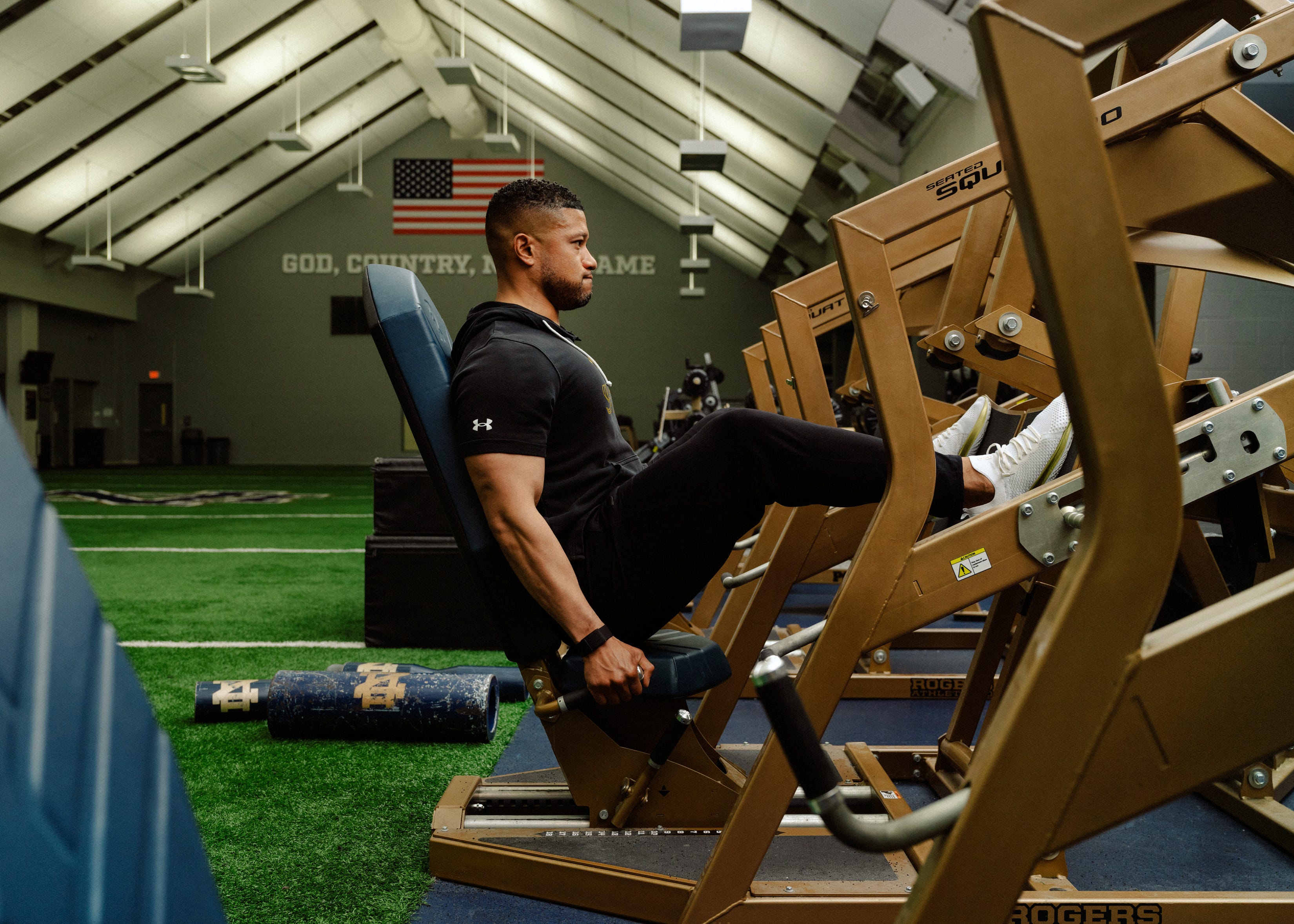 Notre Dame Head Football Coach Marcus Freeman Shares Workout Plan