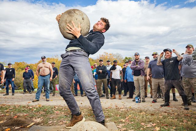 a man camper tests the atlas stones