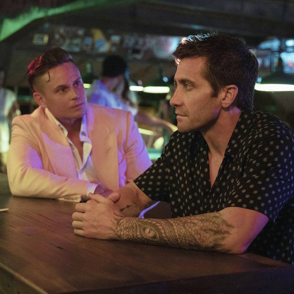 billy magnussen and jake gyllenhaal star in roadhouse photo laura radford amazon content services llc