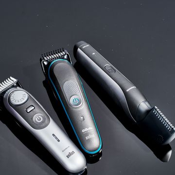 a photoshoot of our best tested body groomers featuring braun panasonic and gillette