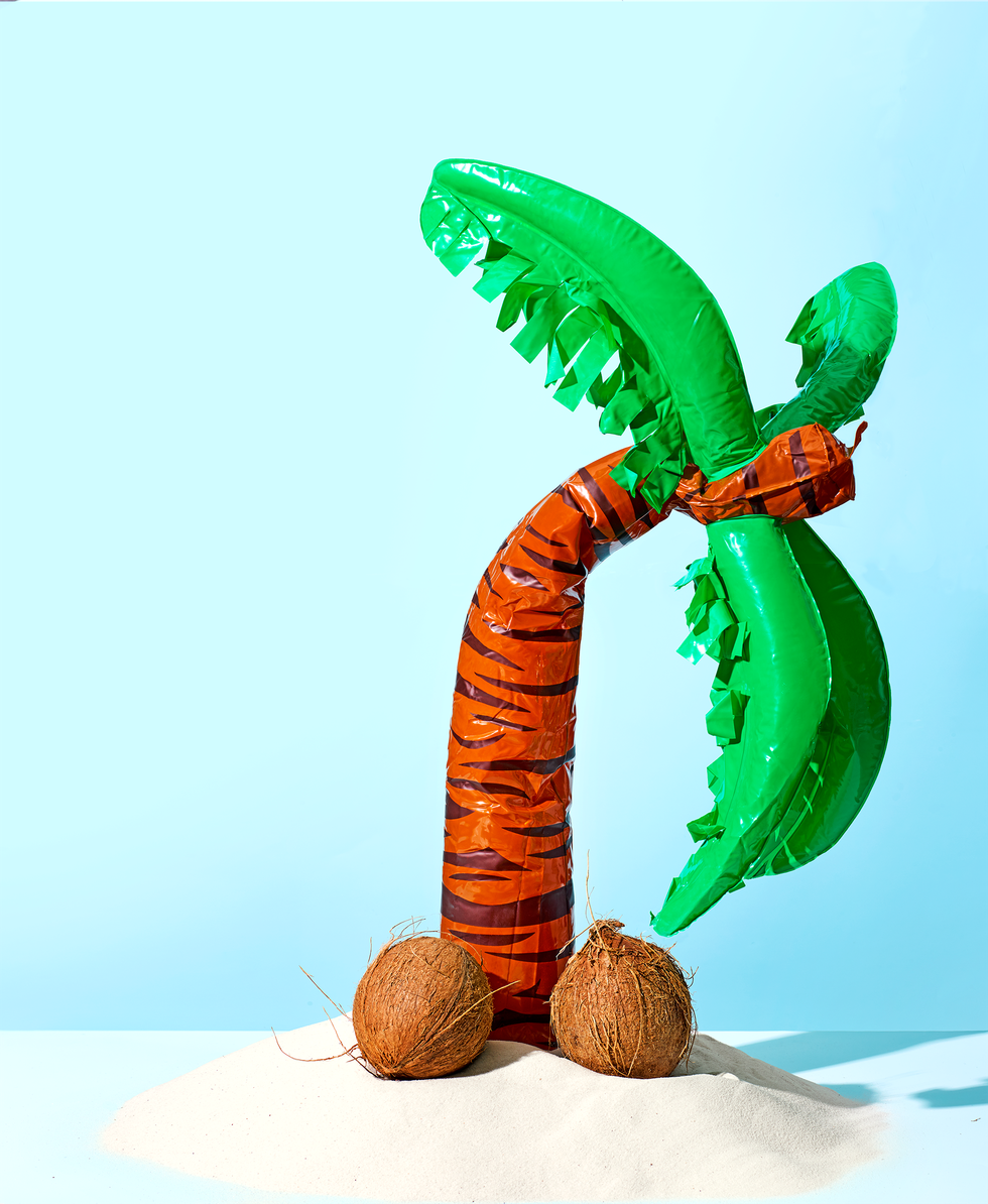 inflatable palm tree with coconuts